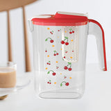 Maxbell Fridge Door Water Pitcher Portable Water Jug for Barbecue Parties Restaurant red