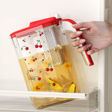 Maxbell Fridge Door Water Pitcher Portable Water Jug for Barbecue Parties Restaurant red