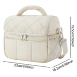 Maxbell Insulated Cooler Bag Food Container Lunch Cooler Tote for Office Hiking Trip Beige