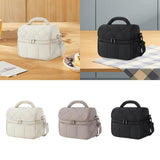Maxbell Insulated Cooler Bag Food Container Lunch Cooler Tote for Office Hiking Trip Beige