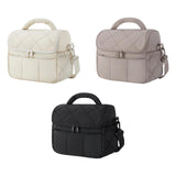 Maxbell Insulated Cooler Bag Food Container Lunch Cooler Tote for Office Hiking Trip Beige