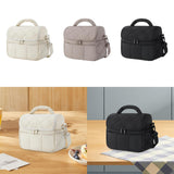 Maxbell Insulated Cooler Bag Food Container Lunch Cooler Tote for Office Hiking Trip Beige