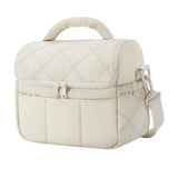Maxbell Insulated Cooler Bag Food Container Lunch Cooler Tote for Office Hiking Trip Beige