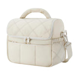 Maxbell Insulated Cooler Bag Food Container Lunch Cooler Tote for Office Hiking Trip Beige