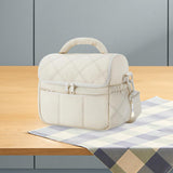 Maxbell Insulated Cooler Bag Food Container Lunch Cooler Tote for Office Hiking Trip Beige