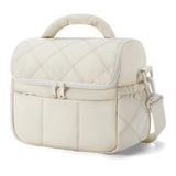 Maxbell Insulated Cooler Bag Food Container Lunch Cooler Tote for Office Hiking Trip Beige