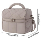 Maxbell Insulated Cooler Bag Food Container Lunch Cooler Tote for Office Hiking Trip Khaki