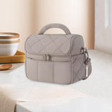 Maxbell Insulated Cooler Bag Food Container Lunch Cooler Tote for Office Hiking Trip Khaki