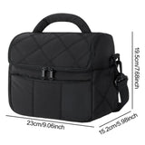 Maxbell Insulated Cooler Bag Food Container Lunch Cooler Tote for Office Hiking Trip Black