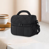 Maxbell Insulated Cooler Bag Food Container Lunch Cooler Tote for Office Hiking Trip Black