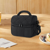 Maxbell Insulated Cooler Bag Food Container Lunch Cooler Tote for Office Hiking Trip Black