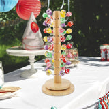 Maxbell Wooden Cake Pop Holder Multifunctional with Holes for Wedding Party Birthday