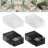 Maxbell Socks Underwear Drawer Organizer Cabinet Bin for Panty Lingerie Storing Sock L White