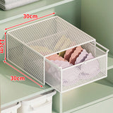 Maxbell Socks Underwear Drawer Organizer Cabinet Bin for Panty Lingerie Storing Sock L White