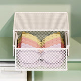 Maxbell Socks Underwear Drawer Organizer Cabinet Bin for Panty Lingerie Storing Sock L White