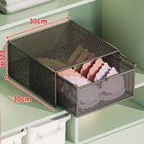 Maxbell Socks Underwear Drawer Organizer Cabinet Bin for Panty Lingerie Storing Sock L Black