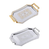 Maxbell Serving Tray Decor Stainless Steel Ornament for Holiday Home Kitchen Parties Gold