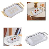 Maxbell Serving Tray Decor Stainless Steel Ornament for Holiday Home Kitchen Parties Gold