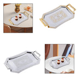 Maxbell Serving Tray Decor Stainless Steel Ornament for Holiday Home Kitchen Parties Gold