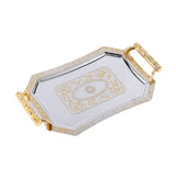 Maxbell Serving Tray Decor Stainless Steel Ornament for Holiday Home Kitchen Parties Gold