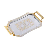 Maxbell Serving Tray Decor Stainless Steel Ornament for Holiday Home Kitchen Parties Gold