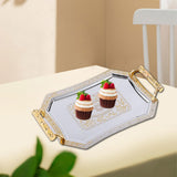 Maxbell Serving Tray Decor Stainless Steel Ornament for Holiday Home Kitchen Parties Gold