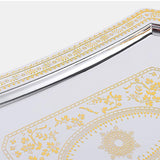 Maxbell Serving Tray Decor Stainless Steel Ornament for Holiday Home Kitchen Parties Gold