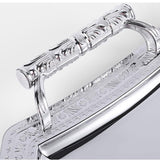 Maxbell Serving Tray Decor Stainless Steel Ornament for Holiday Home Kitchen Parties Silver