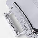 Maxbell Serving Tray Decor Stainless Steel Ornament for Holiday Home Kitchen Parties Silver