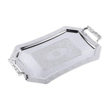 Maxbell Serving Tray Decor Stainless Steel Ornament for Holiday Home Kitchen Parties Silver
