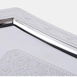 Maxbell Serving Tray Decor Stainless Steel Ornament for Holiday Home Kitchen Parties Silver