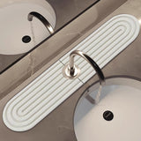 Maxbell Kitchen Sink Faucet Mat Modern Absorbent Mat for Bathroom Kitchen Countertop White
