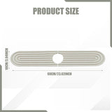 Maxbell Kitchen Sink Faucet Mat Modern Absorbent Mat for Bathroom Kitchen Countertop White