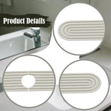 Maxbell Kitchen Sink Faucet Mat Modern Absorbent Mat for Bathroom Kitchen Countertop White