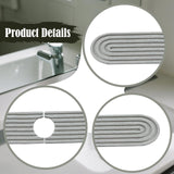 Maxbell Kitchen Sink Faucet Mat Modern Absorbent Mat for Bathroom Kitchen Countertop Light Gray