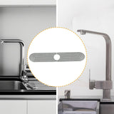 Maxbell Kitchen Sink Faucet Mat Modern Absorbent Mat for Bathroom Kitchen Countertop Light Gray