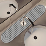Maxbell Kitchen Sink Faucet Mat Modern Absorbent Mat for Bathroom Kitchen Countertop Light Gray