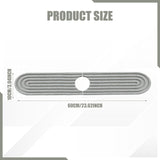 Maxbell Kitchen Sink Faucet Mat Modern Absorbent Mat for Bathroom Kitchen Countertop Light Gray