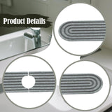 Maxbell Kitchen Sink Faucet Mat Modern Absorbent Mat for Bathroom Kitchen Countertop Dark Gray