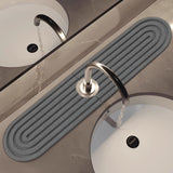 Maxbell Kitchen Sink Faucet Mat Modern Absorbent Mat for Bathroom Kitchen Countertop Dark Gray