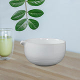 Maxbell Ceramic Matcha Bowl Decorative with Spout for Whisking Matcha Family Friends White