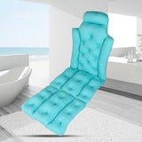 Maxbell Full Body Bath Pillow for Bathtub Bathing Accessory Comfortable Suction Cups Blue