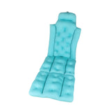 Maxbell Full Body Bath Pillow for Bathtub Bathing Accessory Comfortable Suction Cups Blue