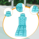 Maxbell Full Body Bath Pillow for Bathtub Bathing Accessory Comfortable Suction Cups Blue