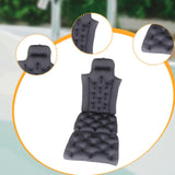 Maxbell Full Body Bath Pillow for Bathtub Bathing Accessory Comfortable Suction Cups Dark Gray