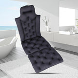 Maxbell Full Body Bath Pillow for Bathtub Bathing Accessory Comfortable Suction Cups Dark Gray