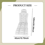 Maxbell Full Body Bath Pillow for Bathtub Bathing Accessory Comfortable Suction Cups White