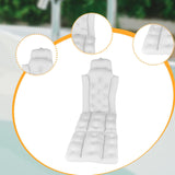 Maxbell Full Body Bath Pillow for Bathtub Bathing Accessory Comfortable Suction Cups White