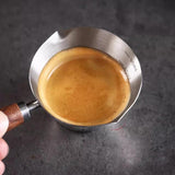 Maxbell Espresso Measuring Cup Latte Art Coffee Mug 90ml for Cappuccino Parties Home Silver