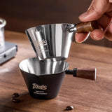 Maxbell Espresso Measuring Cup Latte Art Coffee Mug 90ml for Cappuccino Parties Home Silver